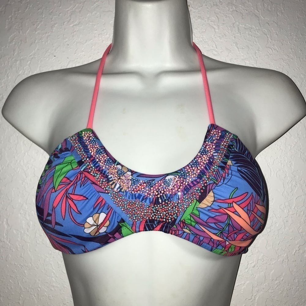 Victoria’s Secret Halter Beaded Bikini Bra Top S